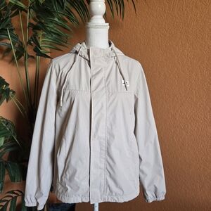 New Balance Beige Hooded Windbreaker Jacket